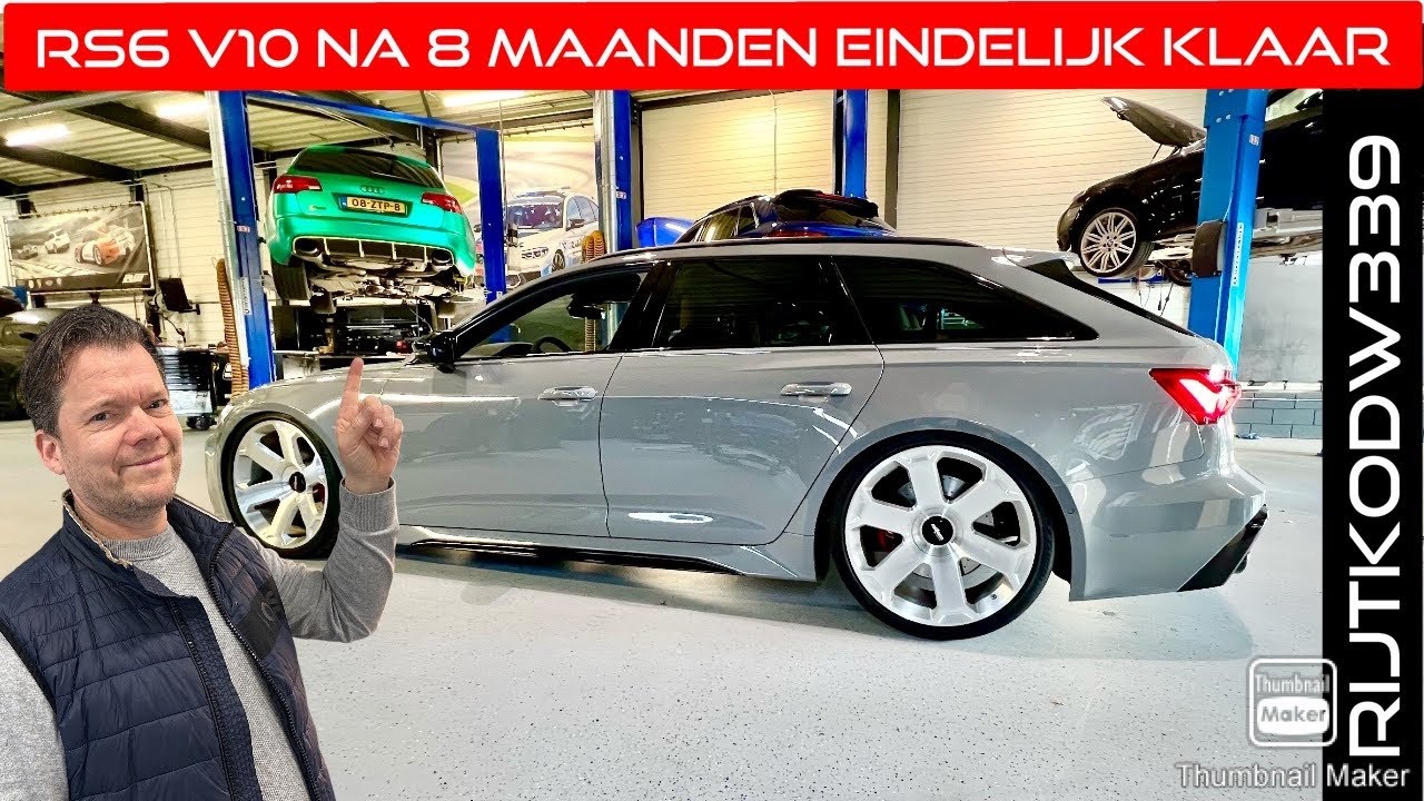 Na dik 8 maanden complexe V10 eindelijk klaar | RS6 C8 op dikke Rotiform naar de grond