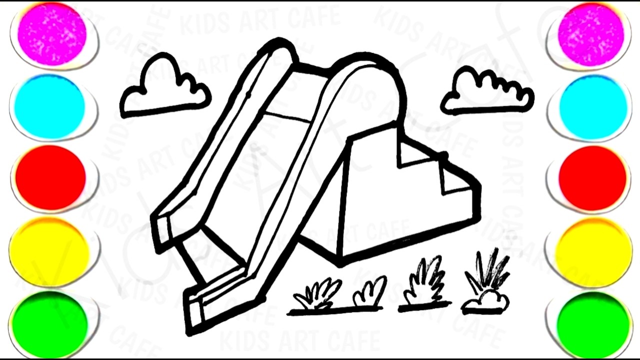 How To Draw a cute Playground  Cradle Drawing, Painting & Coloring For Kids and Toddlers_🌈🎨