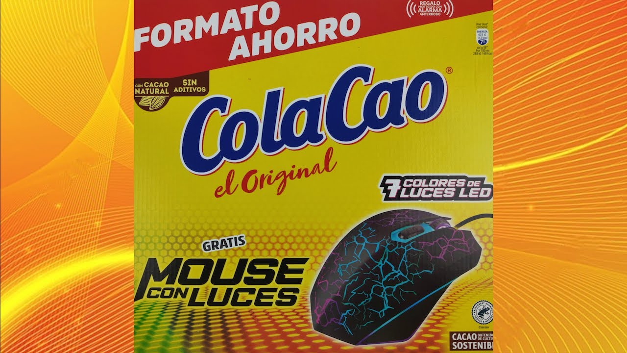 Mouse con luces ColaCao 2022 - Tutorial - Unboxing - Instrucciones de uso - Review