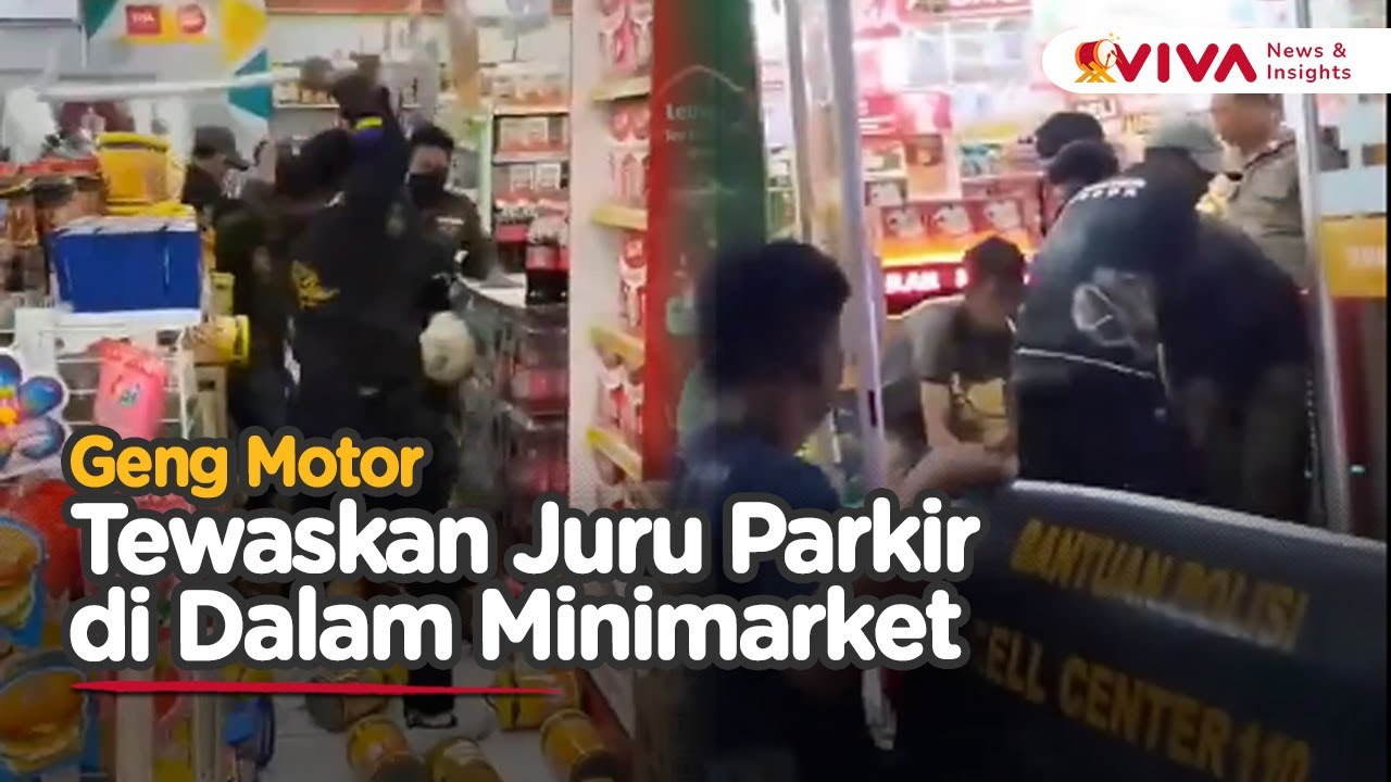 KEJAM! Geng Motor Keroyok Tukang Parkir di Dalam Minimarket hingga Tewas