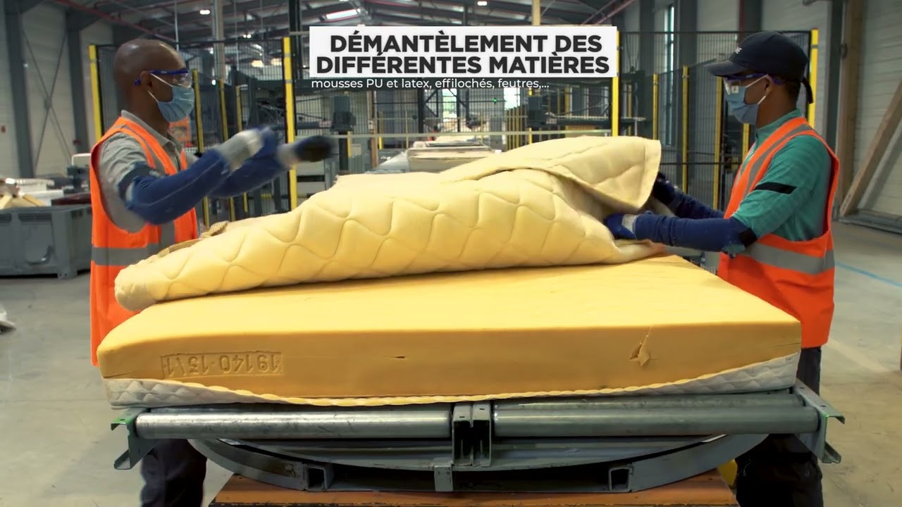 La seconde vie des matelas : de la collecte à la préparation des matières pour leur recyclage
