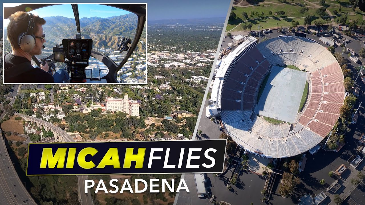 Pasadena Helicopter Flyover (Rose Bowl, JPL, Huntington Gardens)