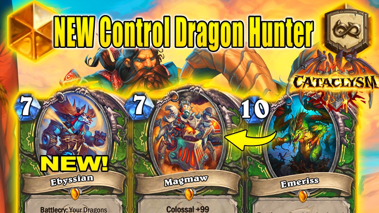 NEW Control Dragon Hunter Deck Is Actually Best To Watch Before Bed Time! CATACLYSM | Hearthstone