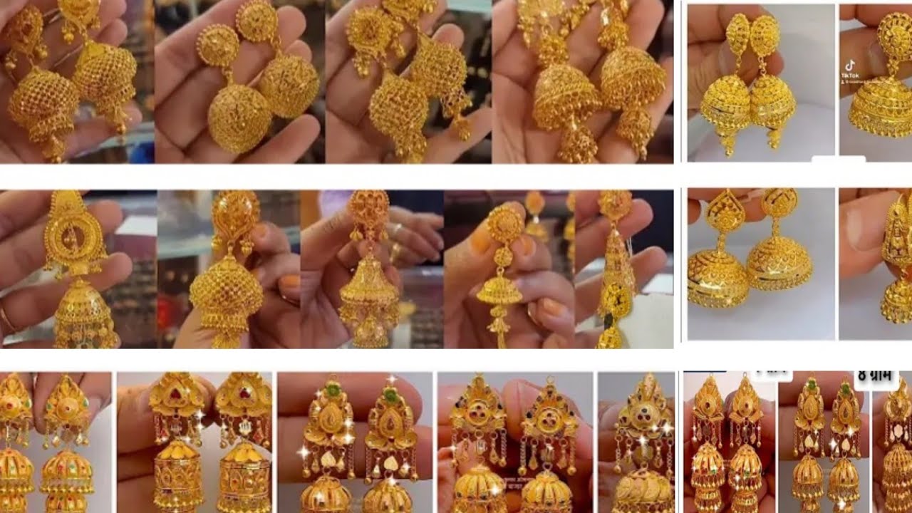 Latest Gold Jhumka Designs With Weight And Price/Gold Jhumka Latest Designs/5 GRAM Gold Jhumka/2025