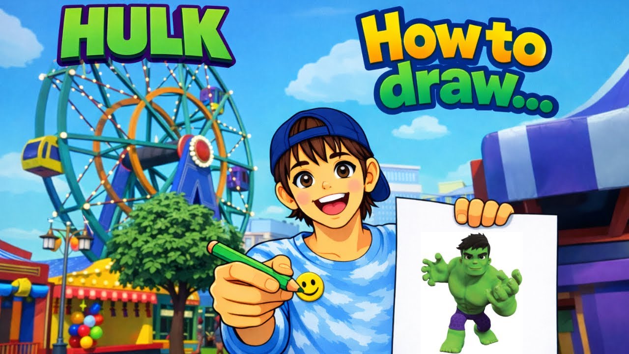 HOW TO DRAW HULK! (EASY!)