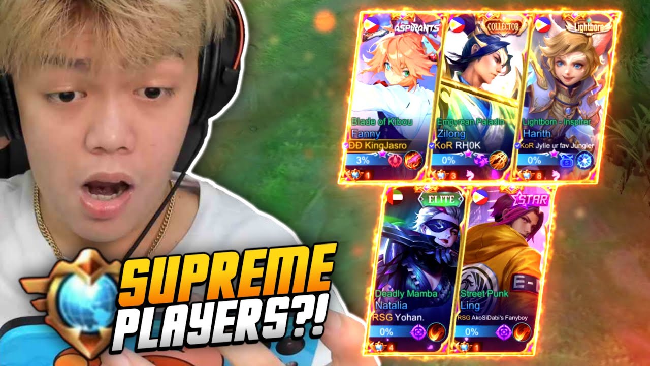 KINGJASRO WITH TOP SUPREME PLAYERS!! (ENEMY GG 6MINS?!) - Mobile Legends