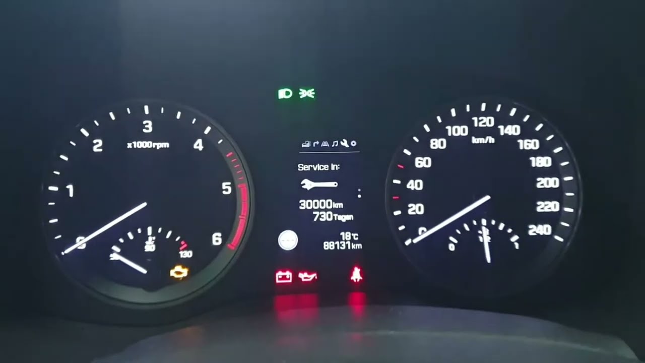 Hyundai Tucson 2018 service reset