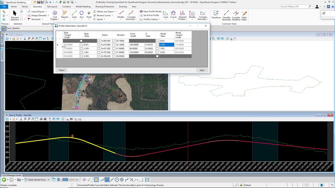 Editing Vertical Geometry in OpenRoads Designer
