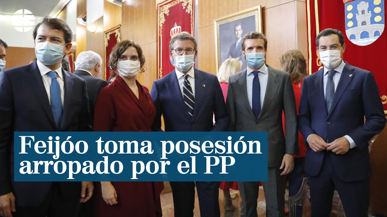 Feijóo toma posesión como presidente de Galicia arropado por el PP