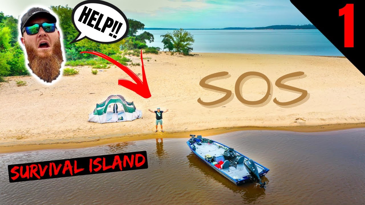 Surviving on an ISLAND (Night Fishing & Camping) pt. 1