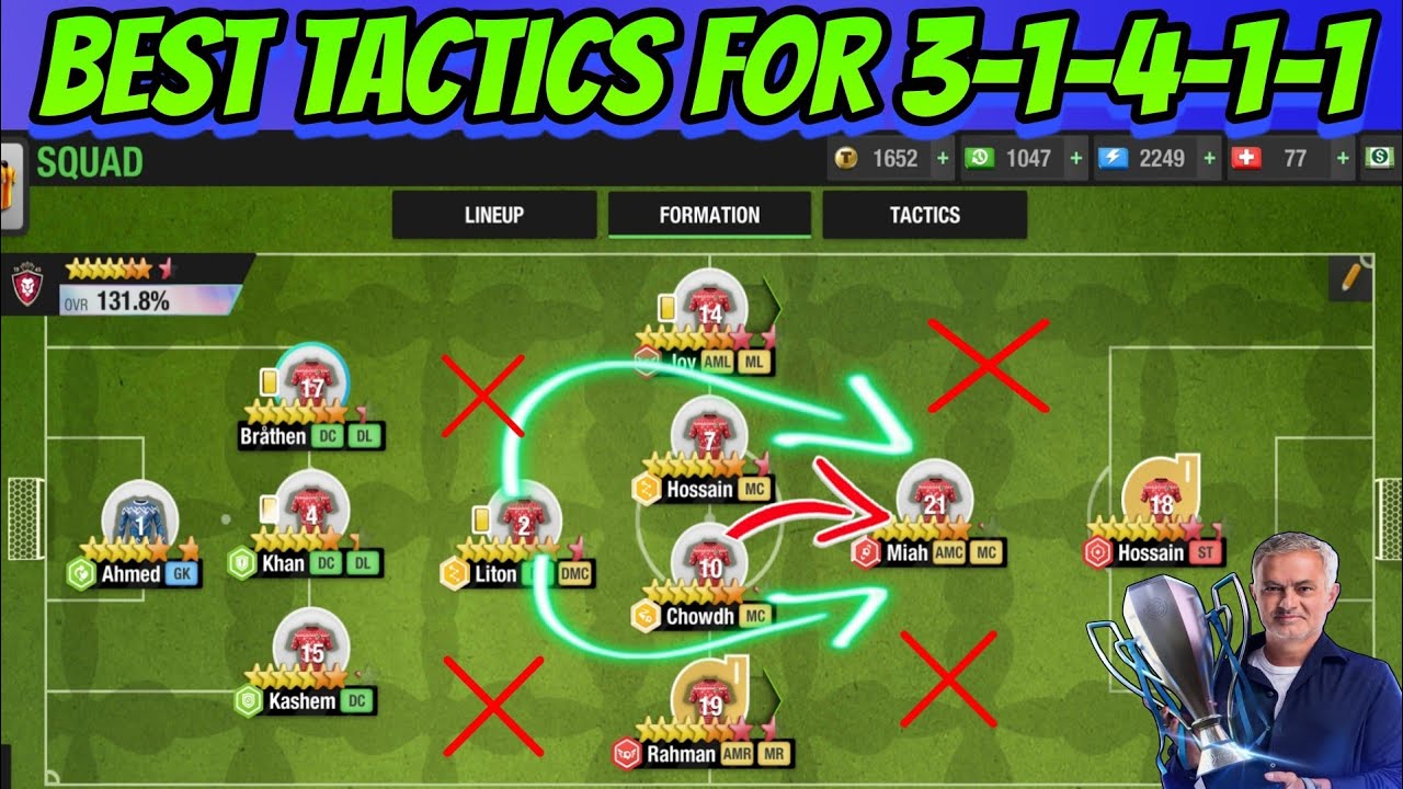 Use this Best Tactics for 3-1-4-1-1 Formation to win every match in Top Eleven 2025