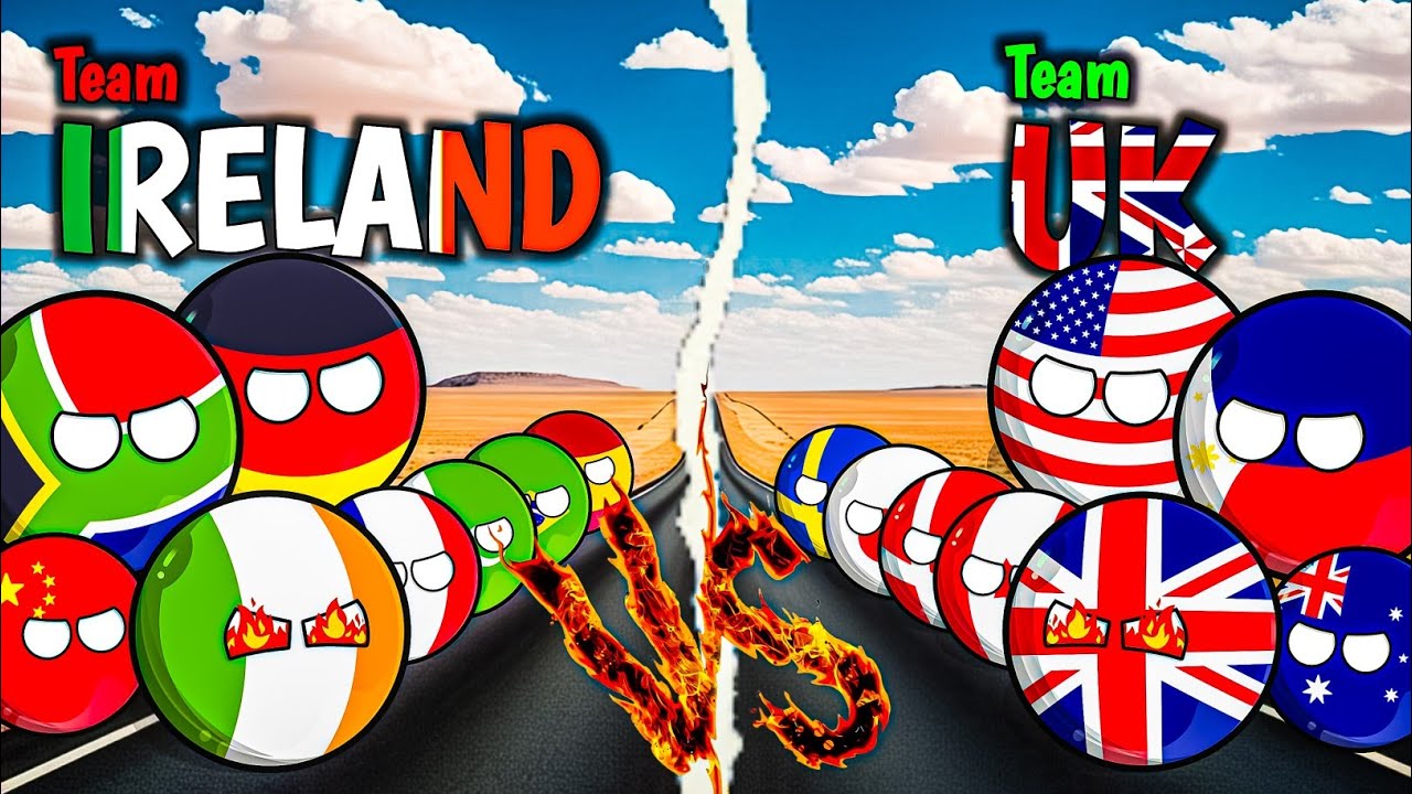 Countries that support UK 🇬🇧 and countries that support Ireland 🇮🇪 | #countryballs #geography