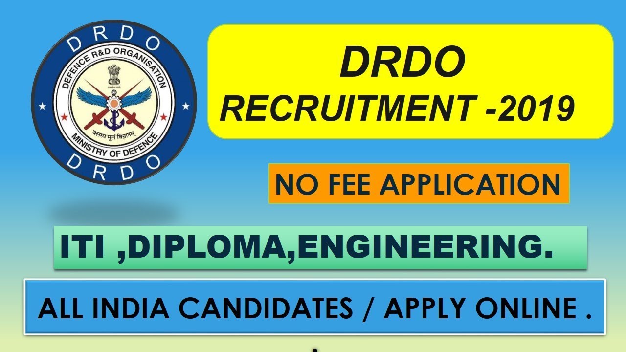 DRDO RECRUITMENT 2019 II APPLY ONLINE II JOB SHARING II