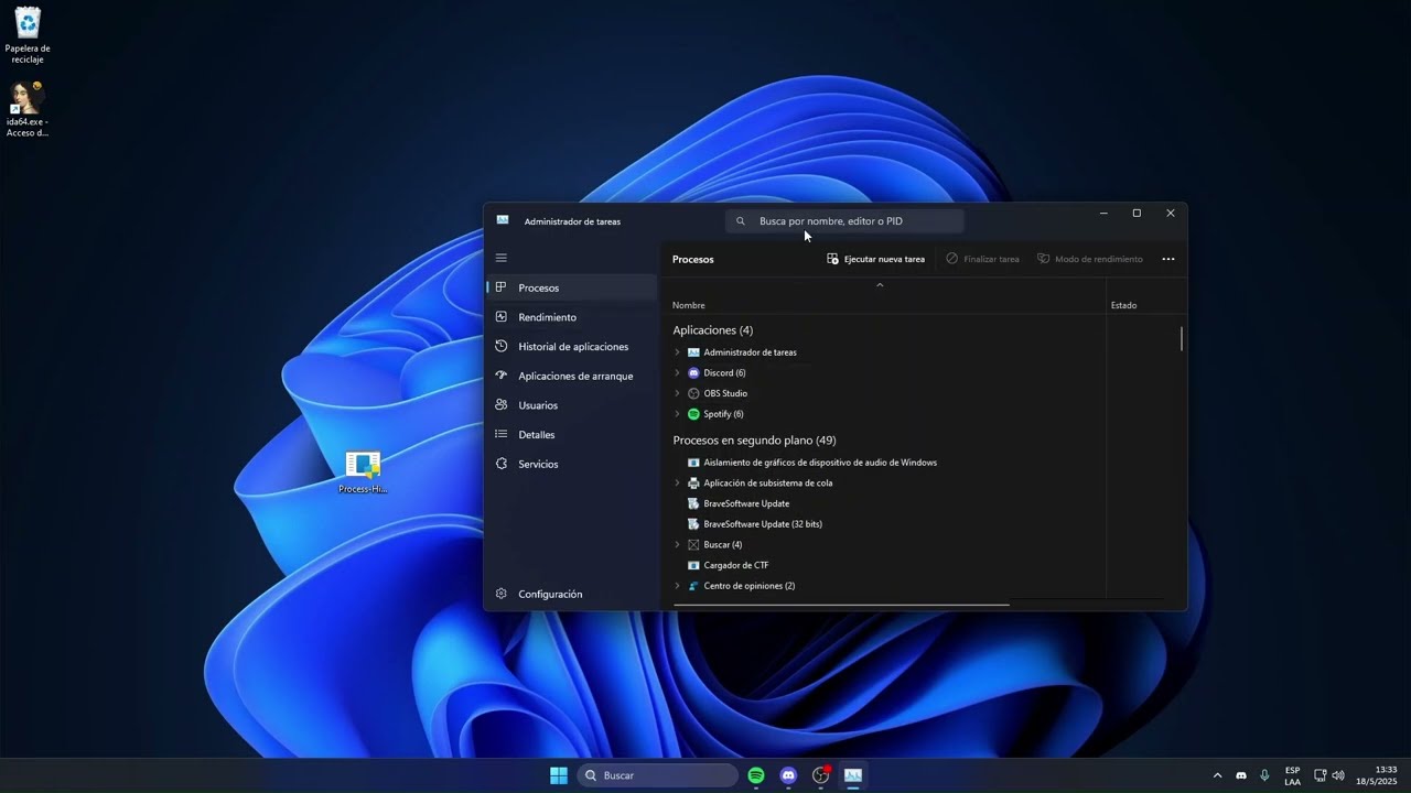 hiding processes from task manager