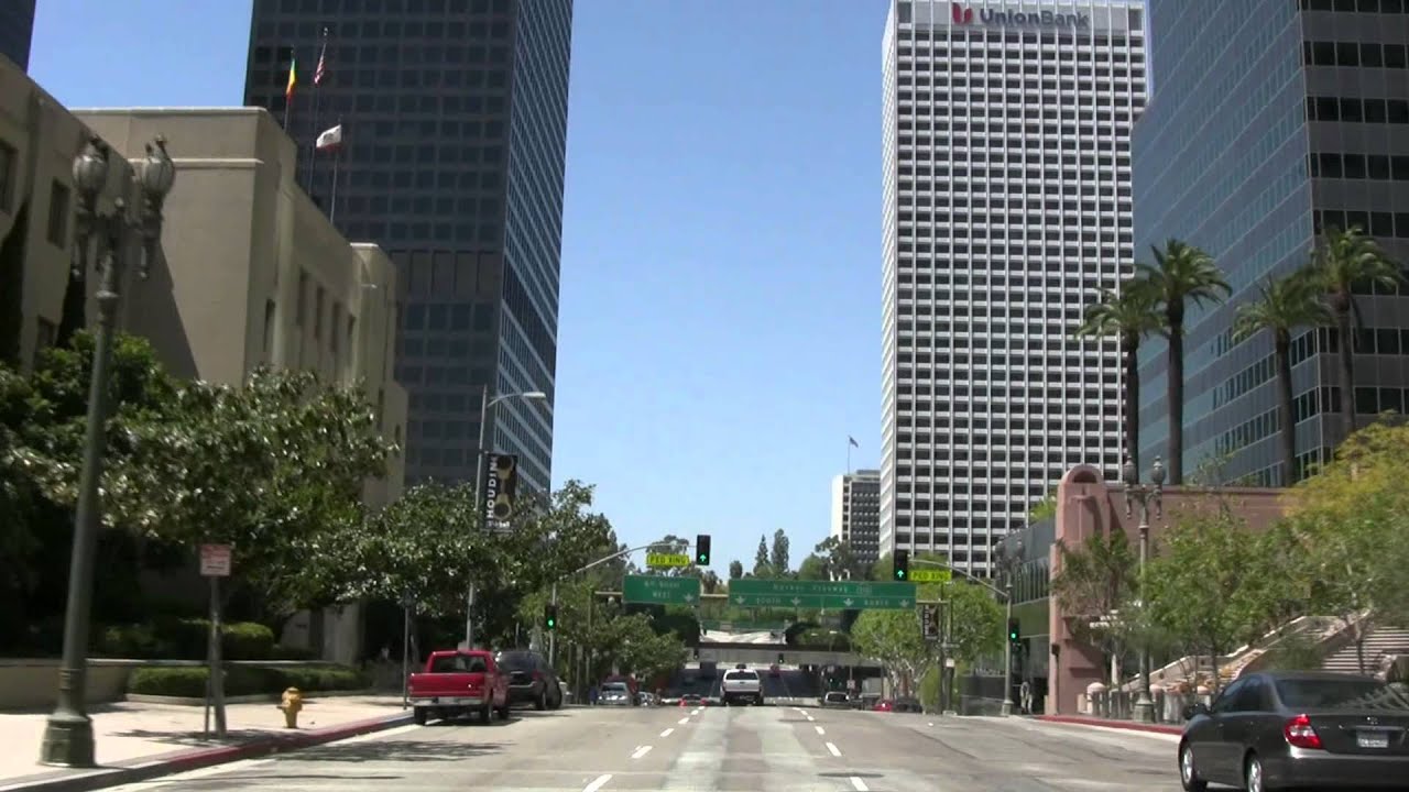 Be a passenger in my car - see downtown Los Angeles 1/5 HD Canon VIXIA-HV30