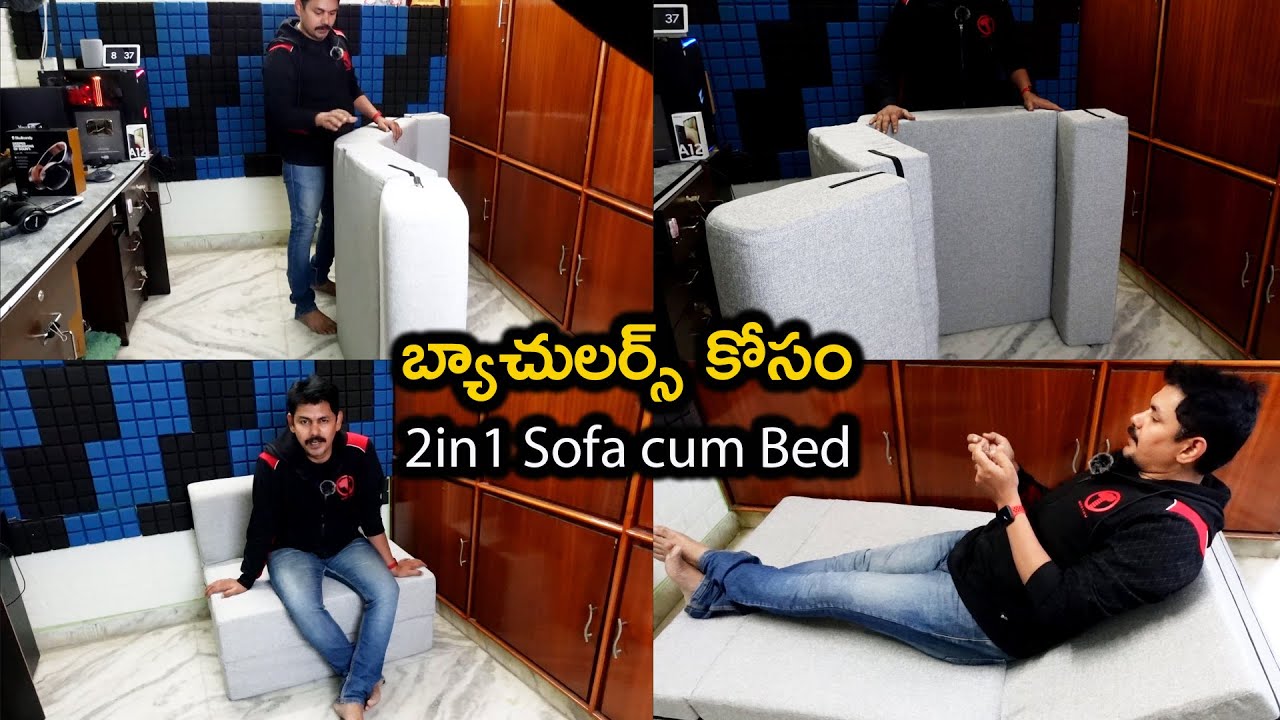 2 in1 Foldable Sofa Cum Bed: for bachelors and small room experience