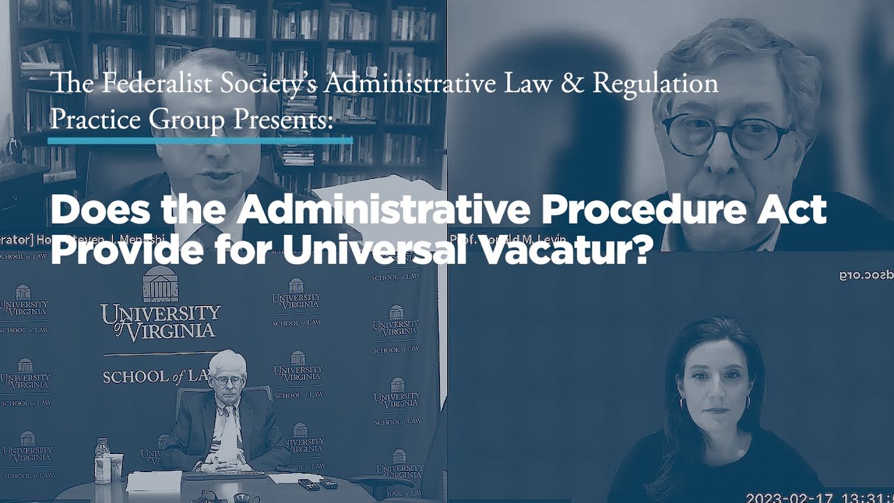 Does the Administrative Procedure Act Provide for Universal Vacatur?
