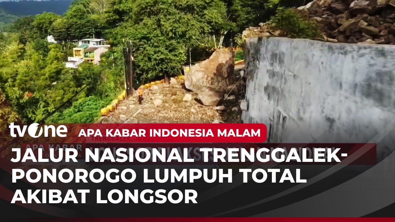 Batu Material Longsor Tutup Akses Jalan Nasional Trenggalek-Ponorogo | AKIM tvOne