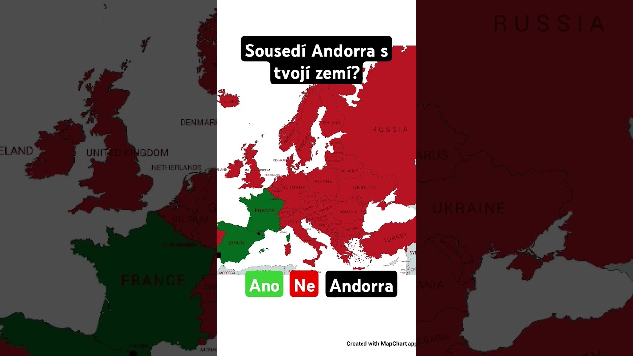 Soused&iacute; Andorra s tvoj&iacute; zem&iacute;? #geography #history #map #europe #mapping #mapper #maping