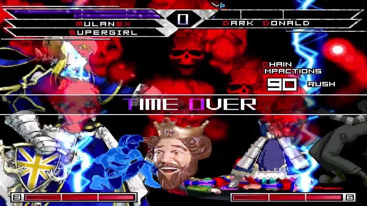 KOF MUGEN Tag Mulan EX Supergirl (Toni and SupremeMasterFist) True Sabor Shana vs Dark Donald