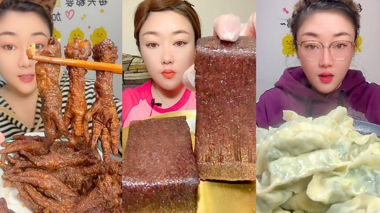 Extreme Chinese Mukbang – Insane Textures & Giant Bites #134