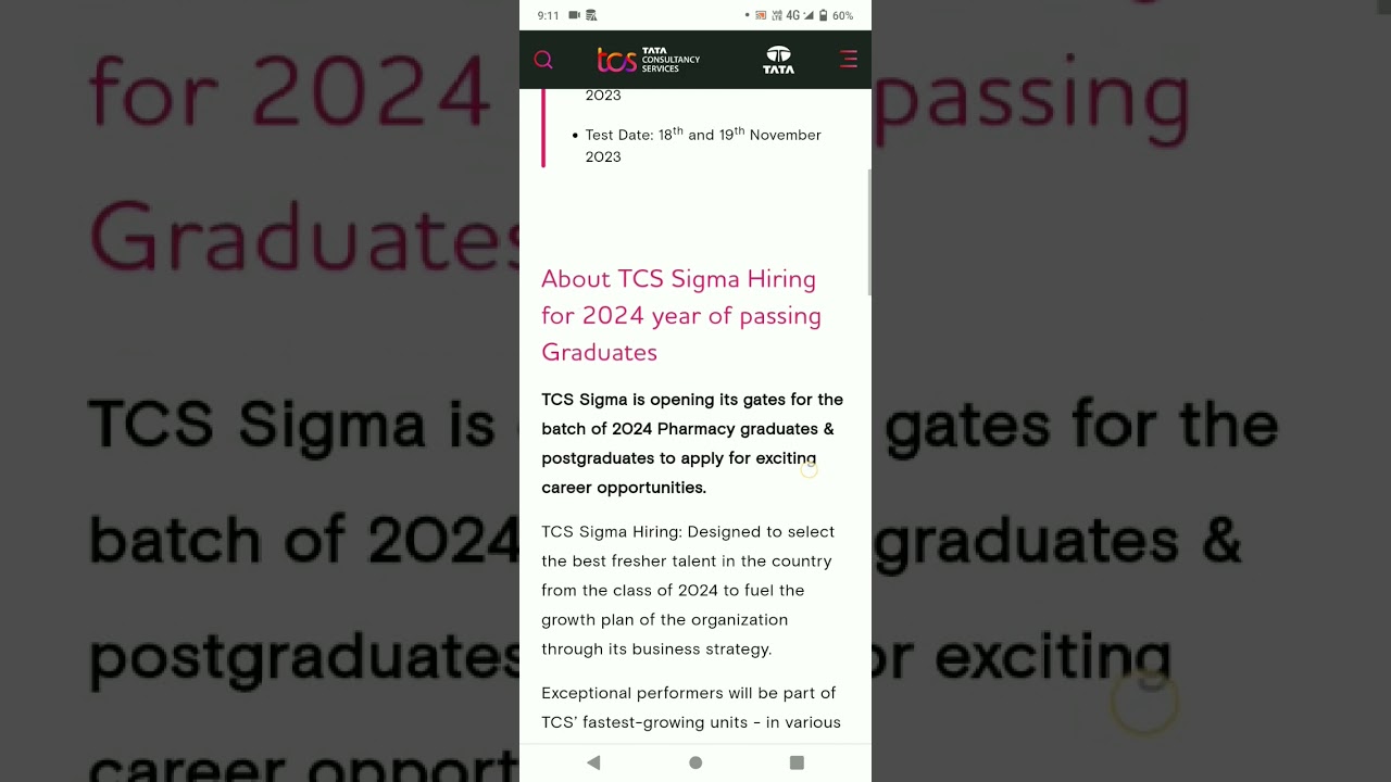 TCS Sigma Hiring 2023 for Pharma graduates | 2024 Batch | Across India
