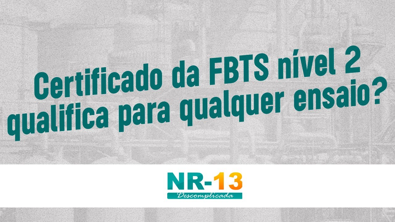 Certificado da FBTS n&iacute;vel 2 qualifica para qualquer ensaio? | Alta Performance