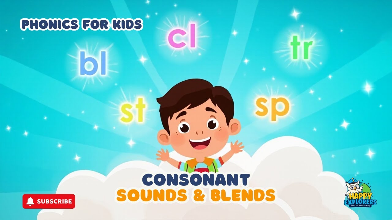 Consonant Sounds & Blends for Kids 🎵 | Fun Phonics & Activities | Phonics for Kids