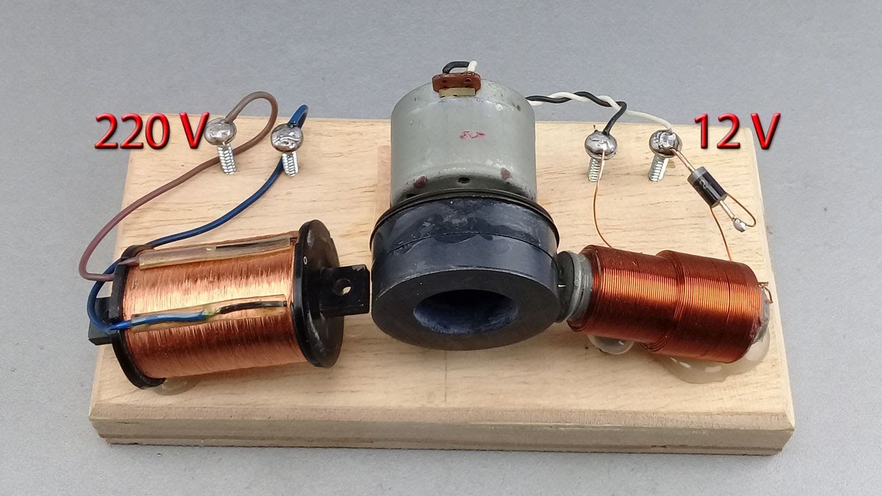Powerful 220V and 12V Free Energy Generator using dc motor  New