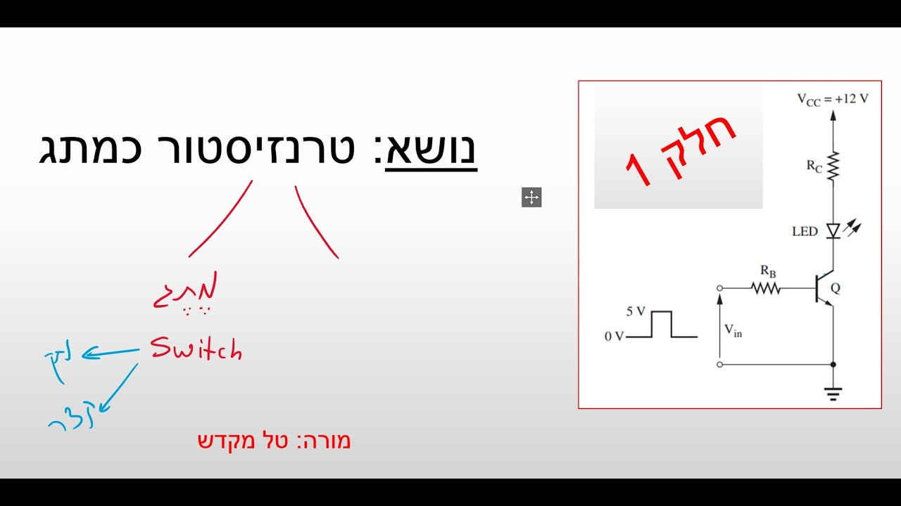 טל מקדש - טרנזיסטור כמתג - חלק 1