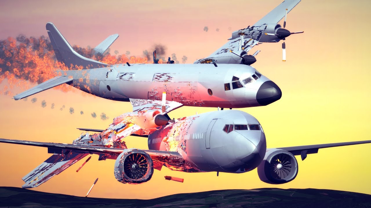 Airplane Crashes, Midair Collisions & Dogfights #2 | Besiege