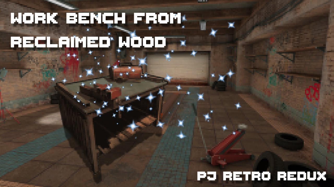 Solid work bench from reclaimed wood