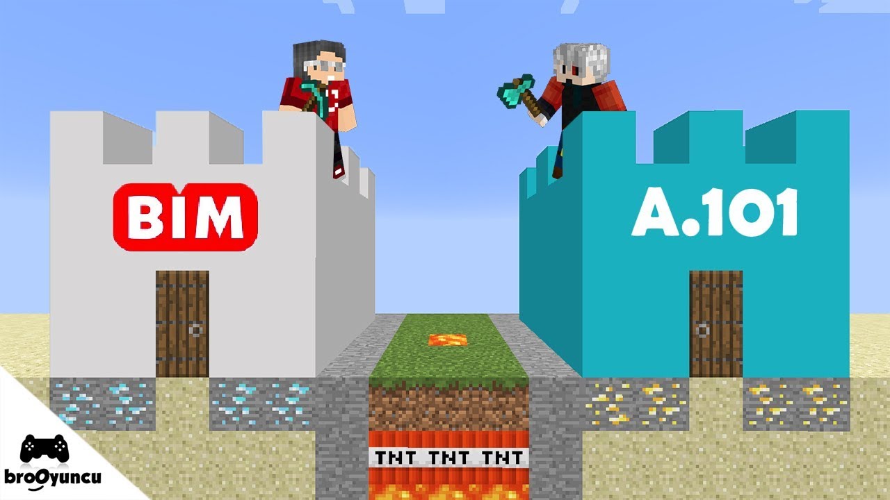 MİNECRAFT BİM VS A101 KALESİ ŞANS BLOKLARI