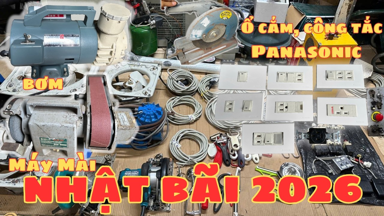 Máy Pin Nhật Bãi Giá Tốt | Ổ Cắm Công Tắc Panasonic Nội Địa Chính Hãng