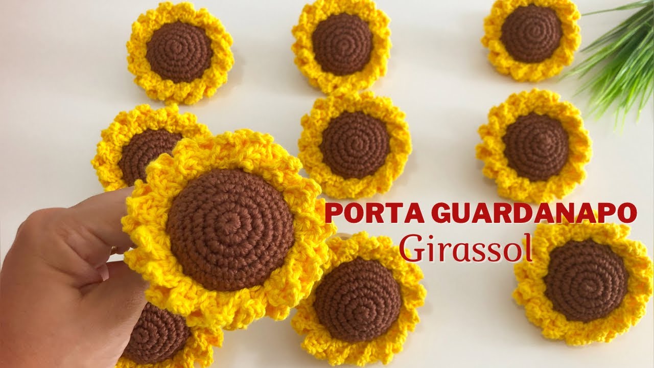 Porta Guardanapo de crochê -  GIRASSOL
