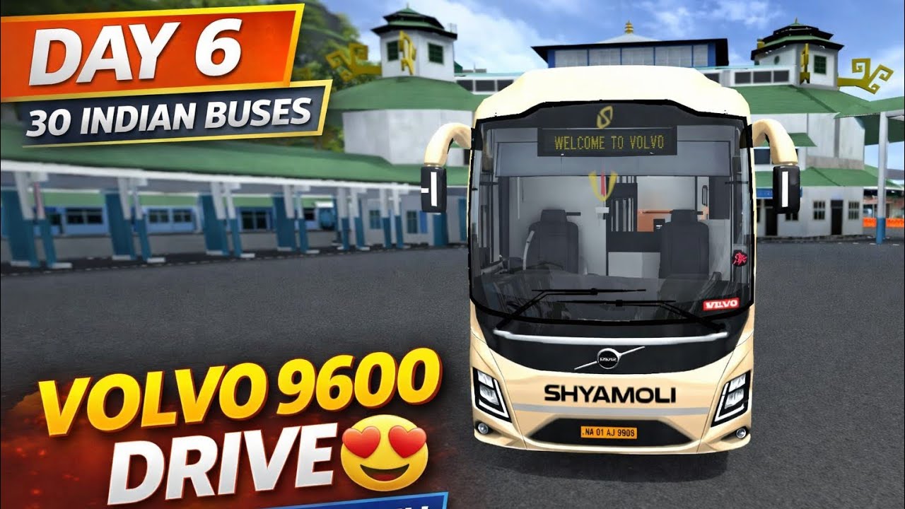 Shyamoli Volvo 9600 Luxury Drive | Day 6 – 30 Days 30 Indian Buses Challenge | BUSSID Gameplay