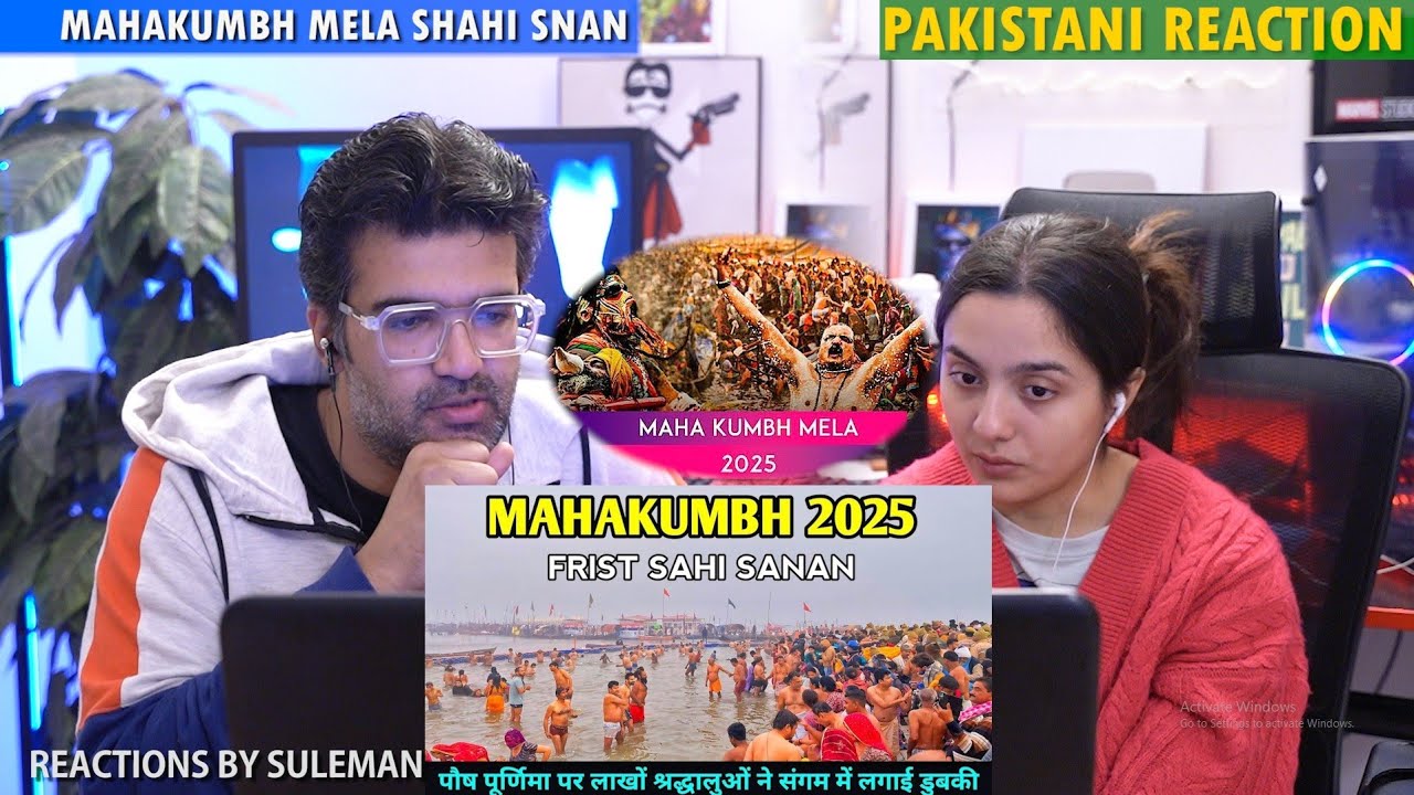 Pakistani Couple Reacts To Maha Kumbh Mela 2025 | First Shahi Snan | Prayagraj