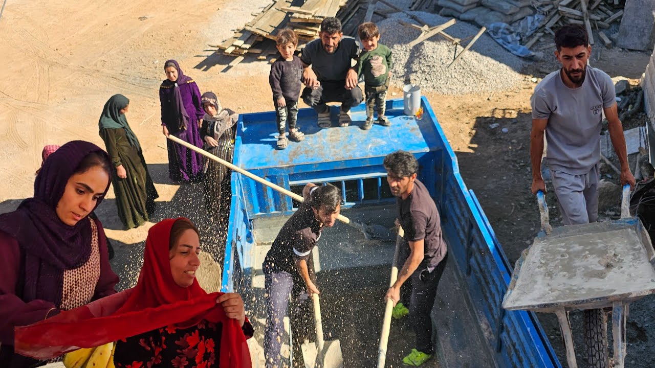 A Joyful Family Day with Ali and Zahra's Family: Cooking Local Dishes & Building a New Home Project