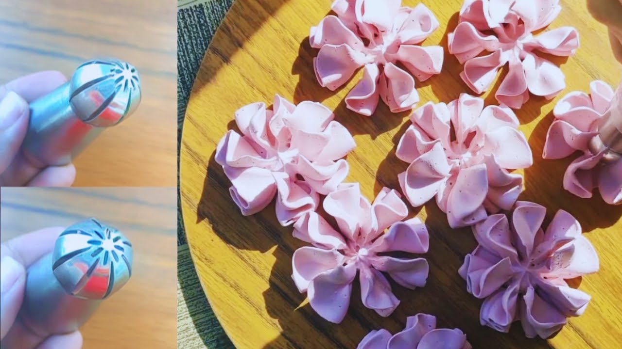 Russian ball piping tip | Whipped cream flowers with Russian ball piping tip