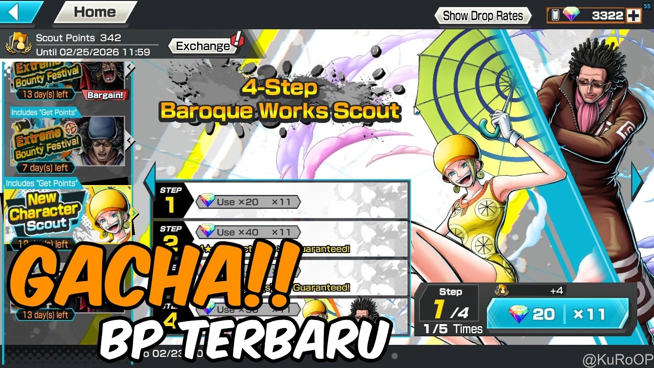 GACHA!! Banner Baroque Works 🔥ONE PIECE BOUNTY RUSH [ KuRo OP ]