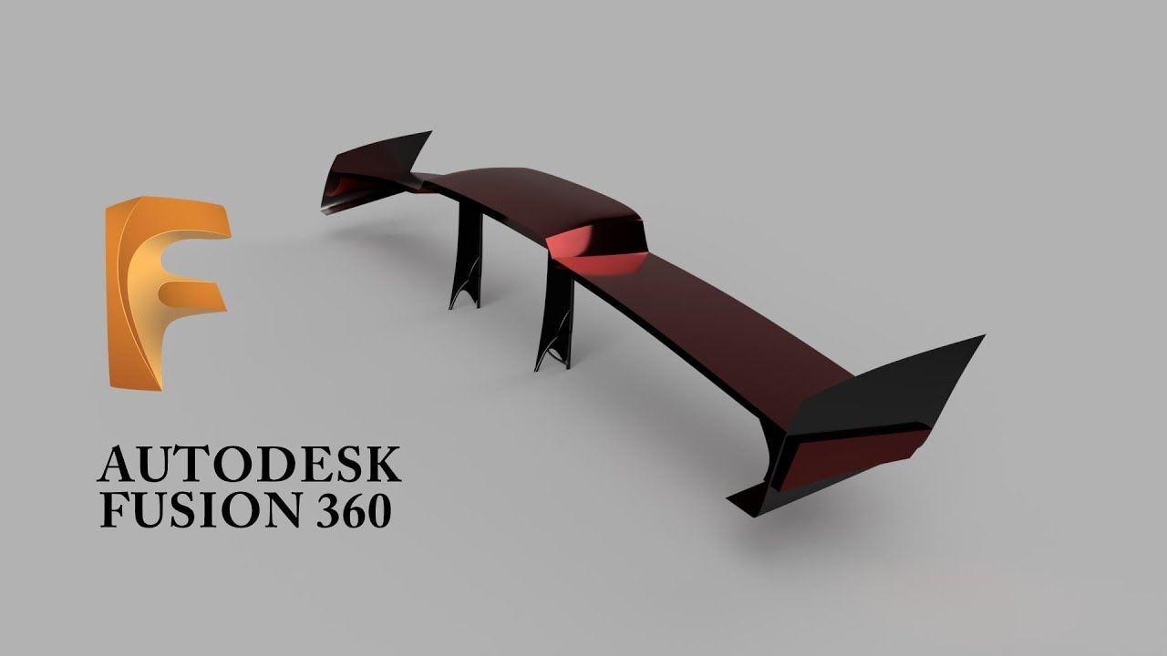 How to make Spoiler in Autodesk Fusion 360 Speed Run