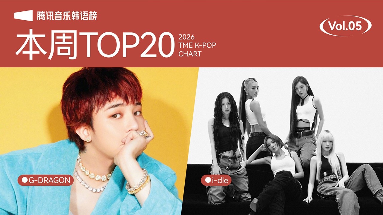 #腾讯音乐韩语榜 第5期TOP20 | #idle #Skaiwater 《Mono》夺冠；#GDRAGON 《TAKE ME》、#宋雨琦 《Radio》分别获得第二、三名的好成绩 | TME腾讯音乐
