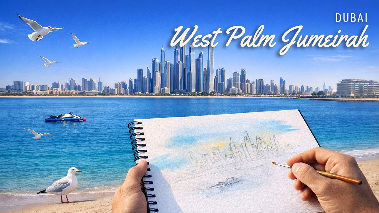 POV Sketch #022 - DUBAI West Palm | Finding Calm in the Noise