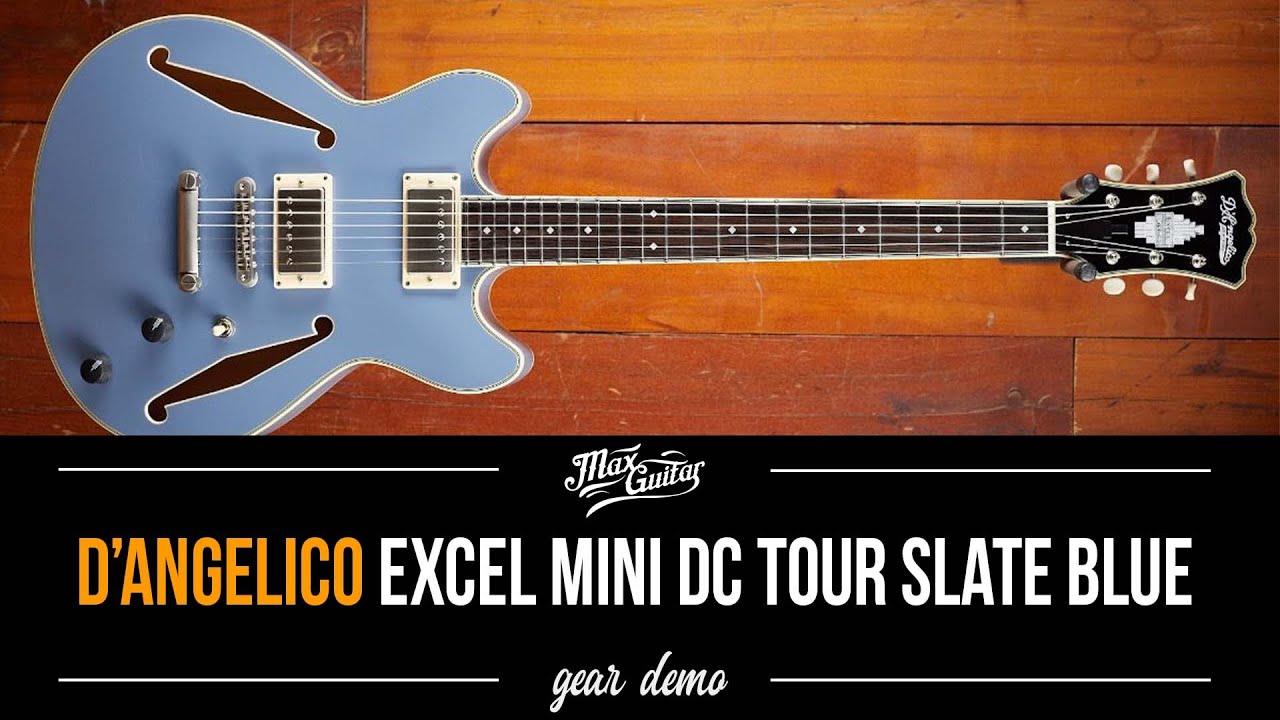 D'Angelico Excel Mini DC Tour Slate Blue - Gear Demo