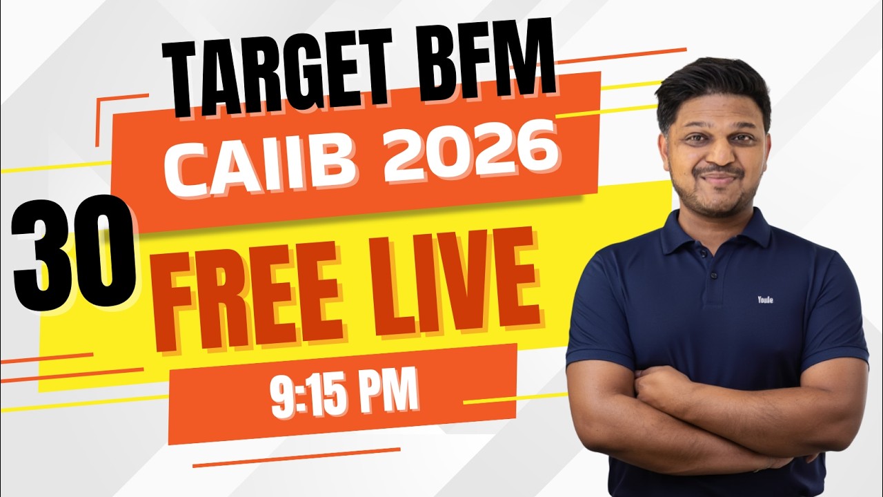 CAIIB BFM English Live #30 | Most Important Conceptual Topics | Module A