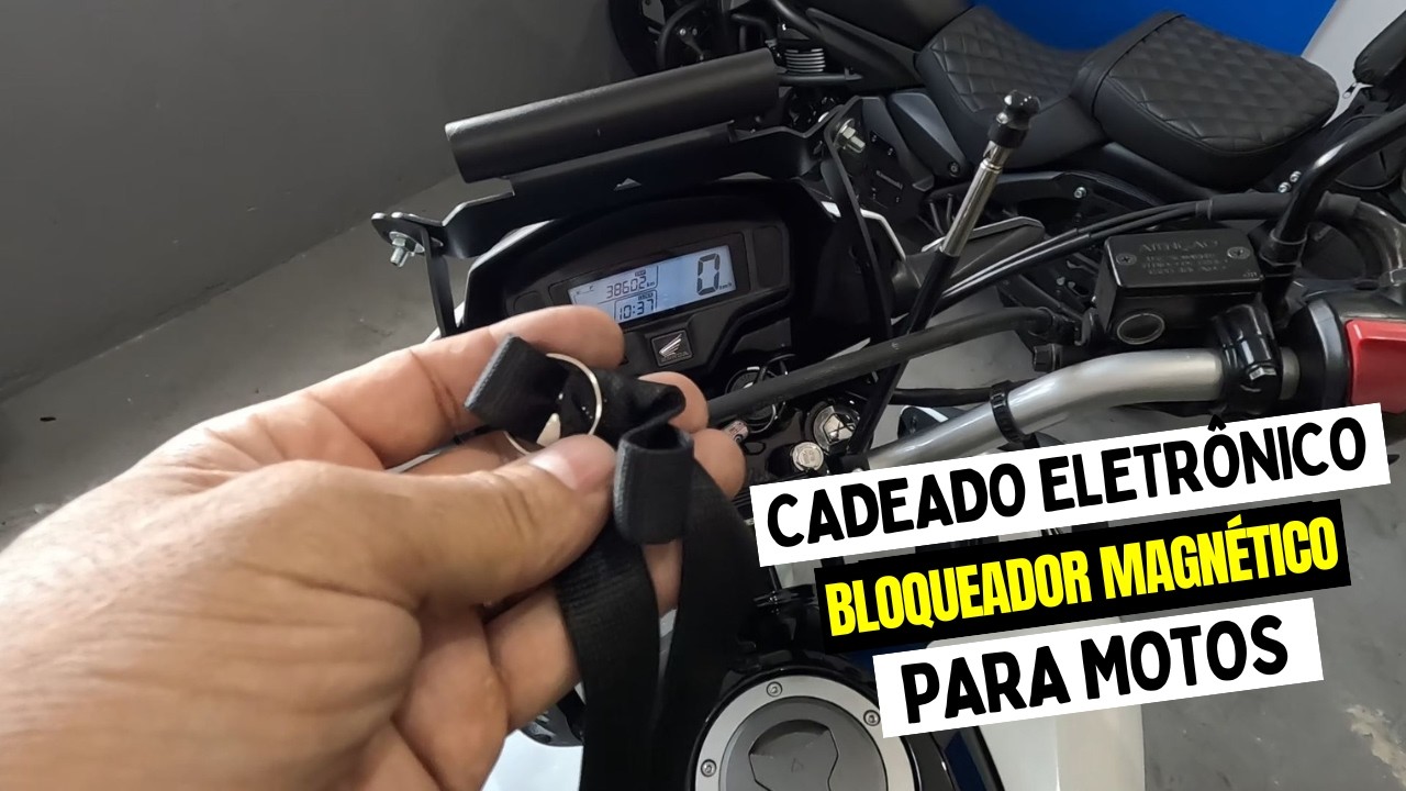 CADEADO ELETRÔNICO BLOQUEIO MAGNÉTICO PARA MOTOS CONTRA FURTO E ROUBO!