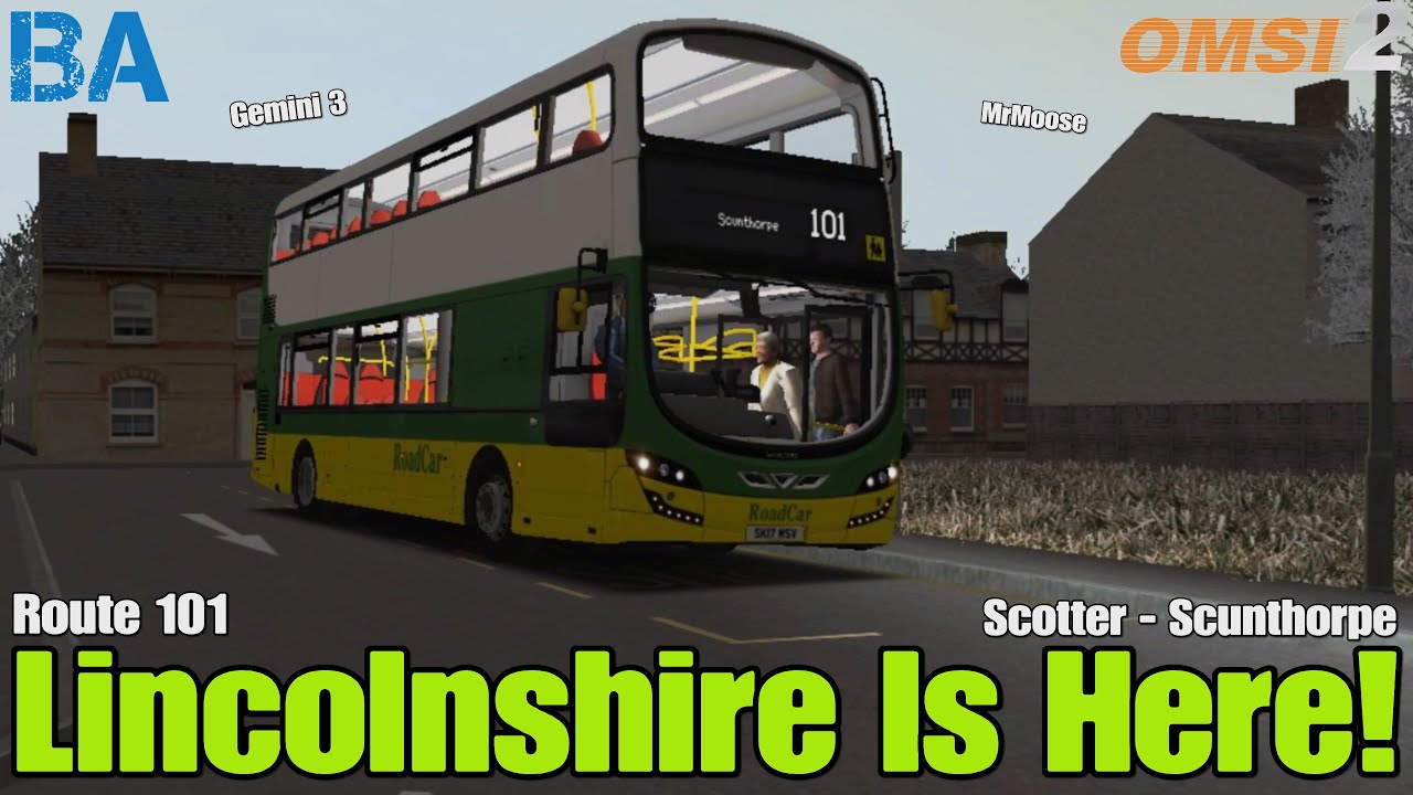 NEW Free UK Map! - Lincolnshire - Route 101 - Scotter To Scunthorpe - Gemini 3 - OMSI 2