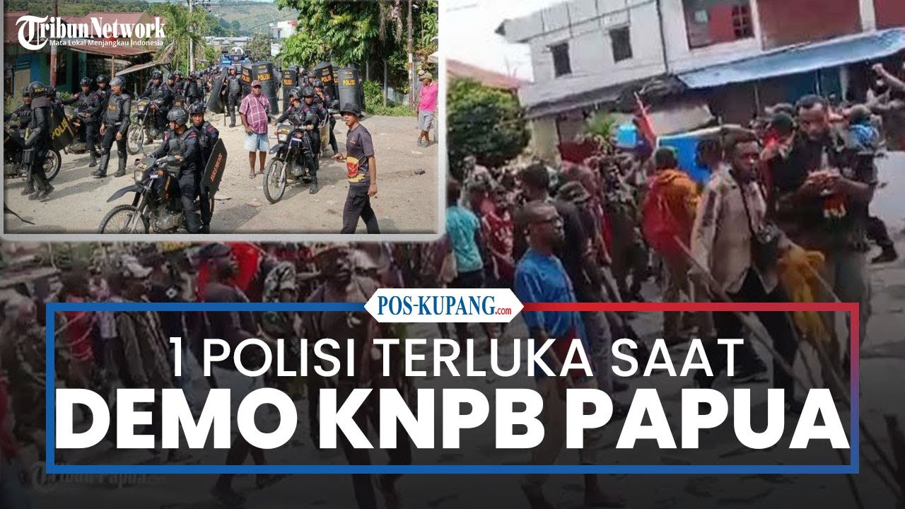 1 Polisi Terluka saat Amankan Demo KNPB Tolak Transmigrasi di Papua