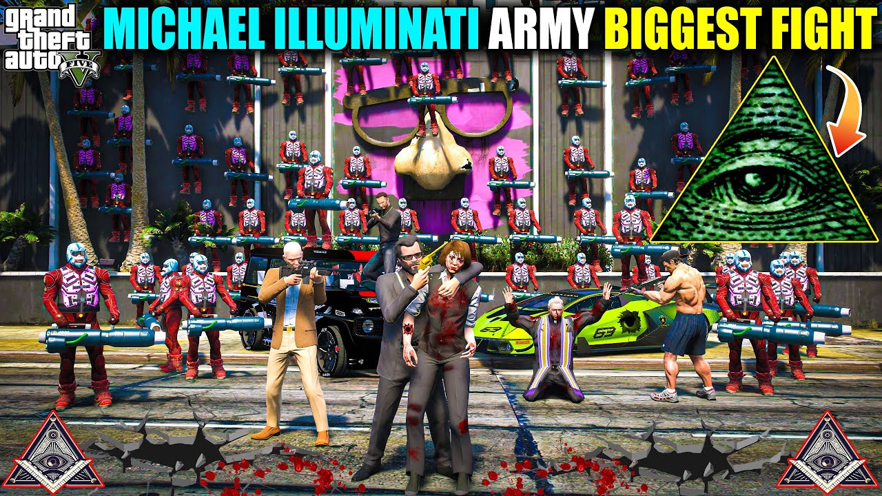 🔺GTA 5 : MICHAEL THE INDIAN MAFIA ILLUMINATI BIGGEST FIGHT WITH DUGGAN BOSS ARMY UNDERWATER MAFIA 🔥