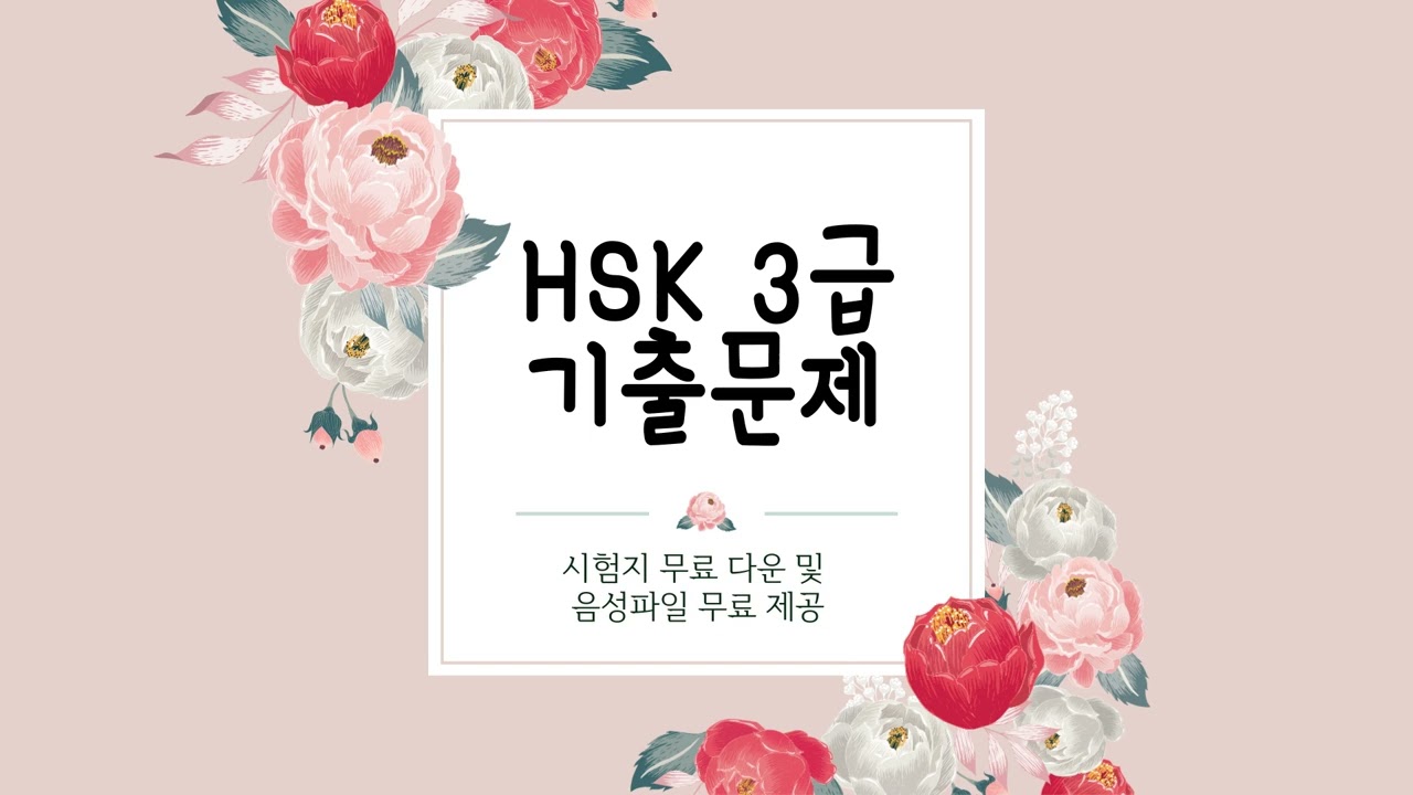 H31005(HSK3급 듣기평가)
